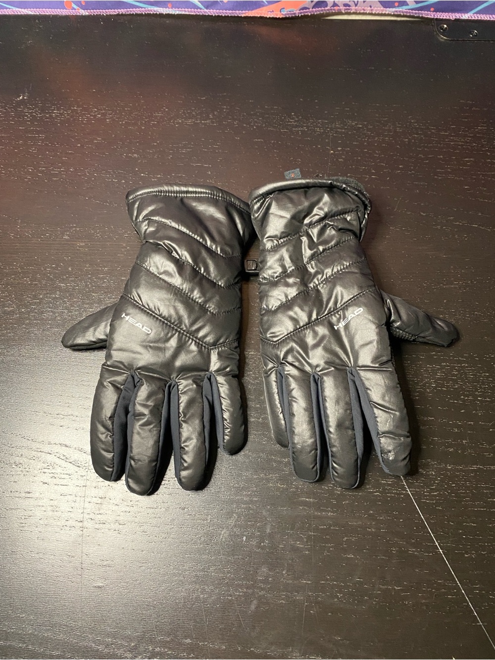 Head Black Quilted Insulated Winter Gloves